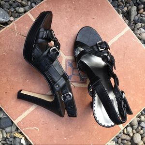 MADDEN GIRL Black High-Heel Platform Sandals